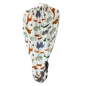 Loulou Lollipop Muslin Fitted Sheet Jungle Animals